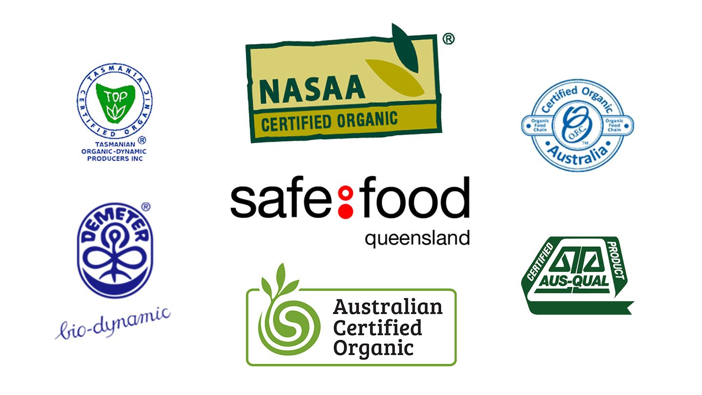 Certified organic logos